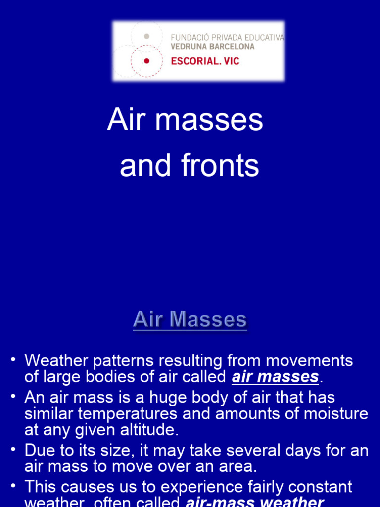 Understanding Air Masses and Fronts | PDF | Hydrography | Synoptic ...