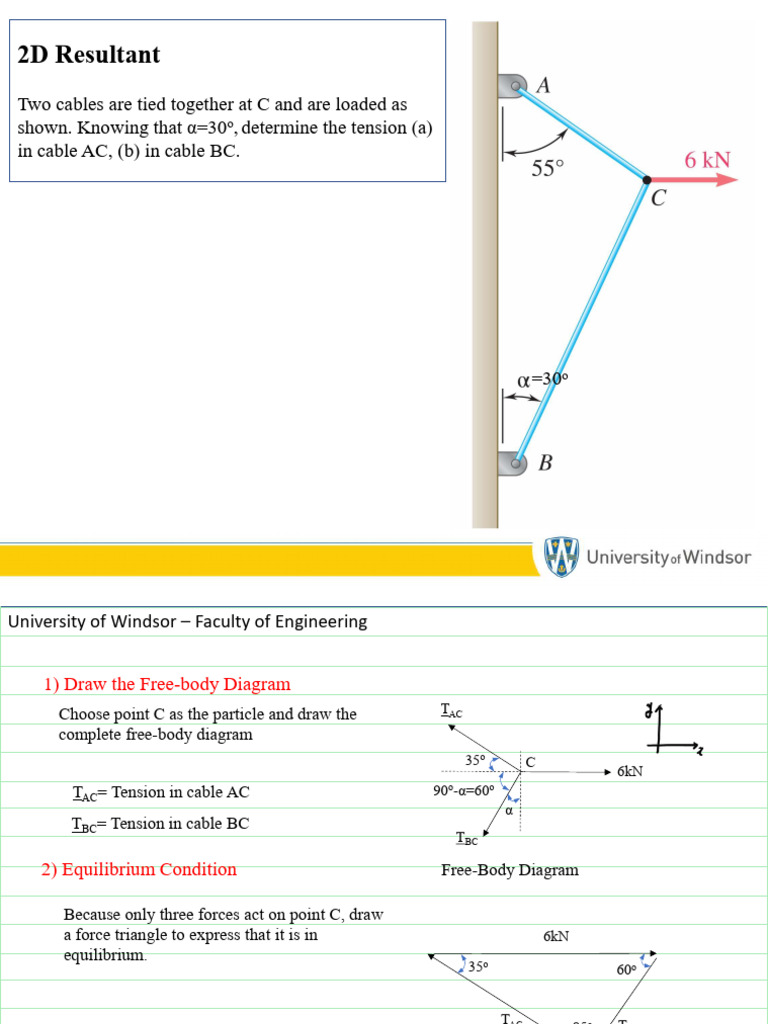 Tension Analysis in Cable Systems | PDF | Trigonometric Functions | Force