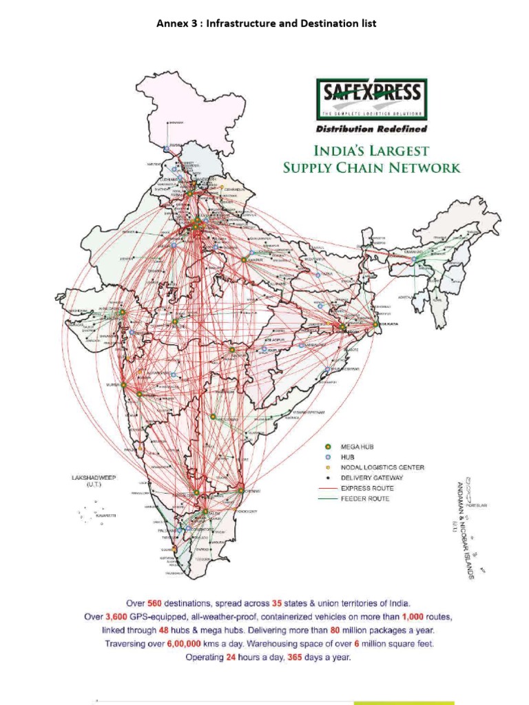 Safexpress Infrastructure and Destinations | PDF | Computers