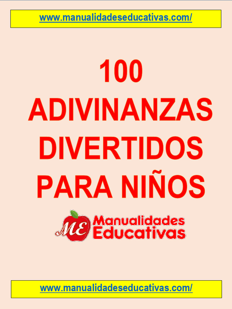 Carátulas para Adivinanzas Infantiles | PDF