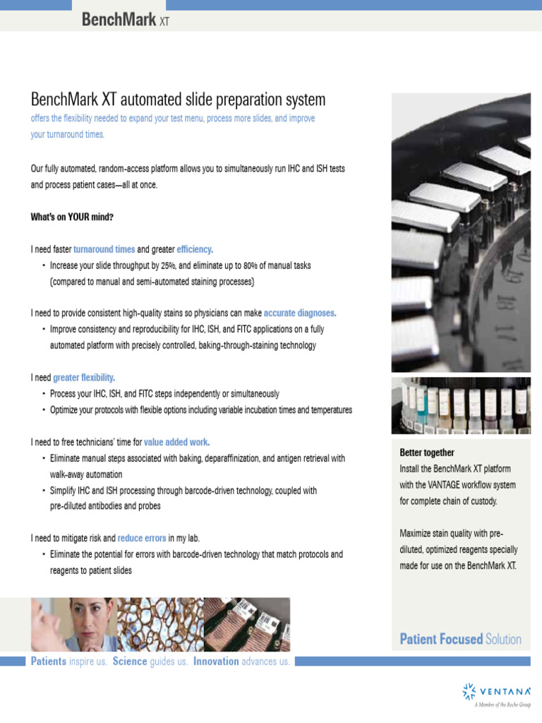 BenchMark XT: Automated IHC/ISH System | PDF | Immunohistochemistry