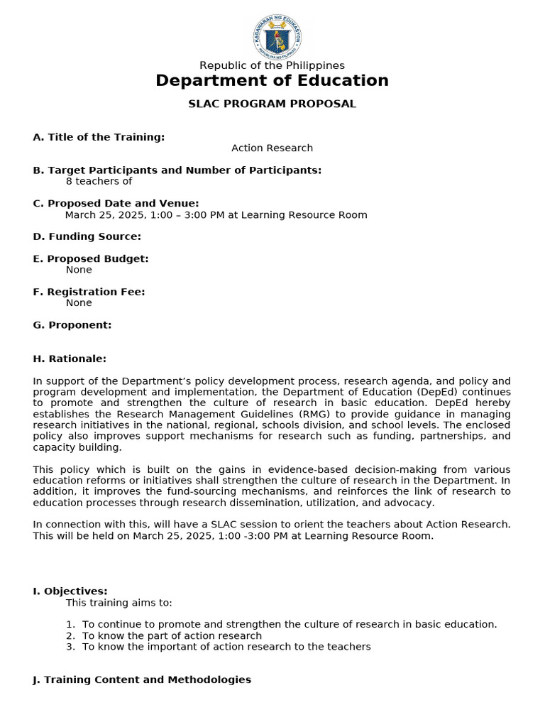 SLAC-Proposal_March_2025 | PDF