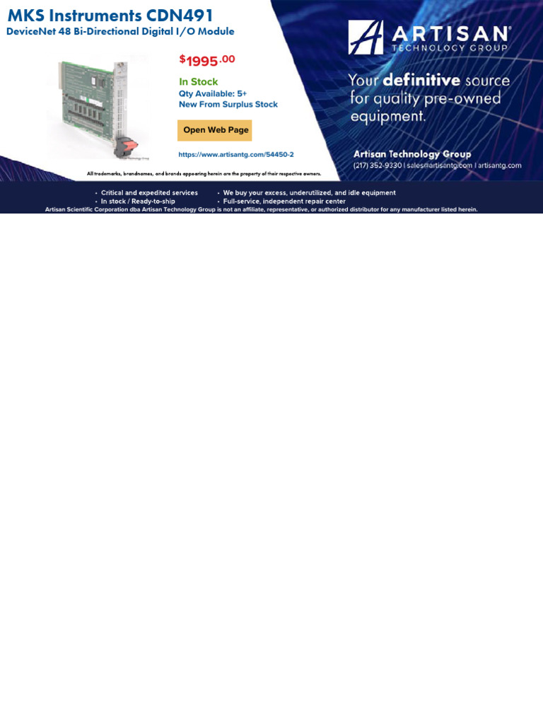 MKS_Instruments_CDN491R_Manual_201772793317 | PDF | Input/Output ...