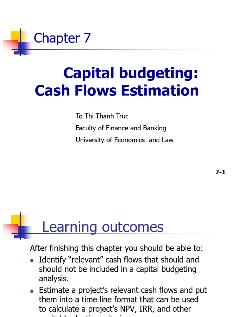Capital Budgeting Cash Flow Analysis | PDF | Depreciation | Capital ...