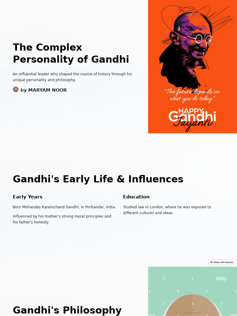 The Complex Personality of Gandhi | PDF | Mahatma Gandhi | Nonviolence