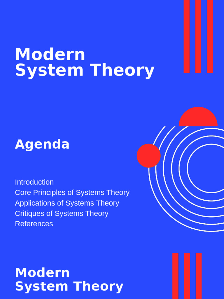 Modern-System-Theory (1) | PDF | Systems Theory | System