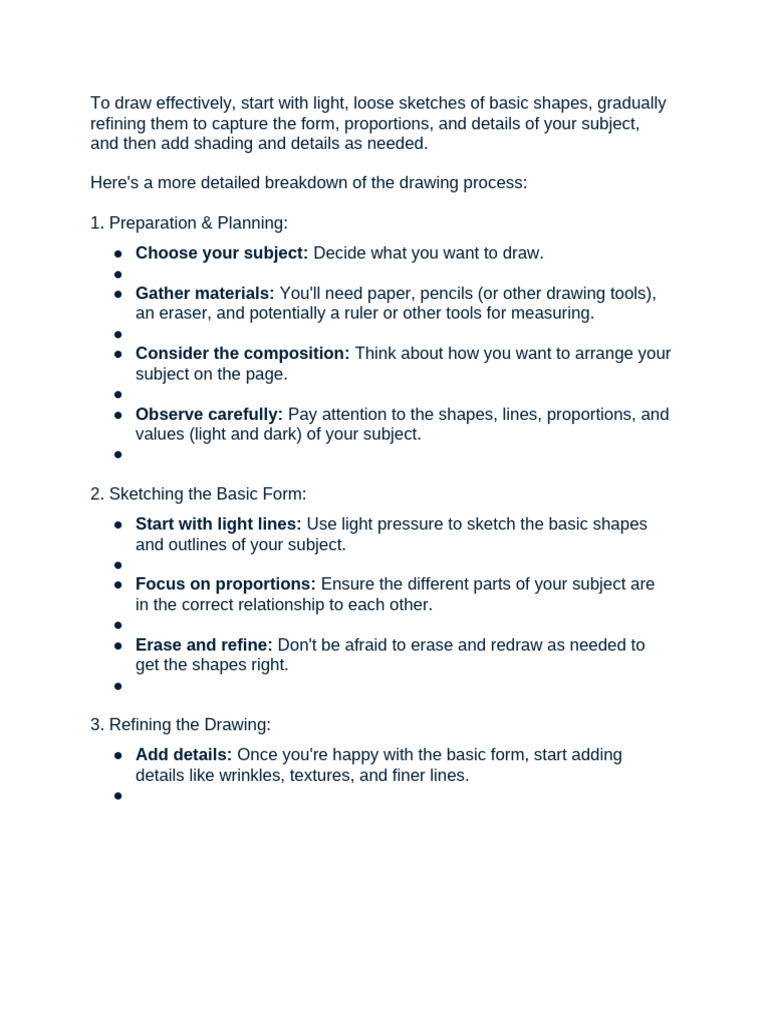 Effective Drawing Techniques Guide | PDF