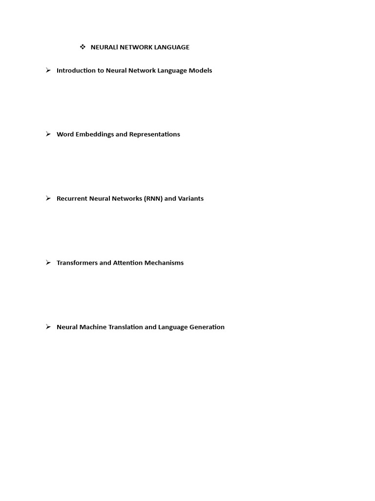 Neural Network Language Models Overview | PDF | Glove | Artificial ...