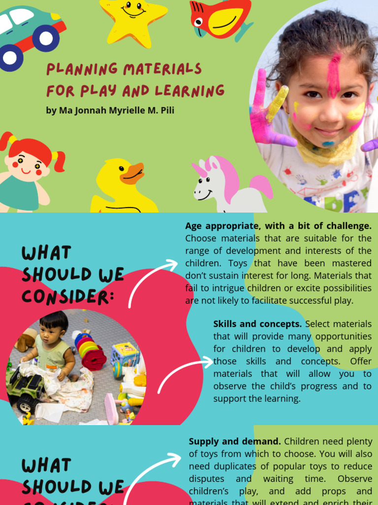 Planning Play Materials for EYFS | PDF | Toys | Learning