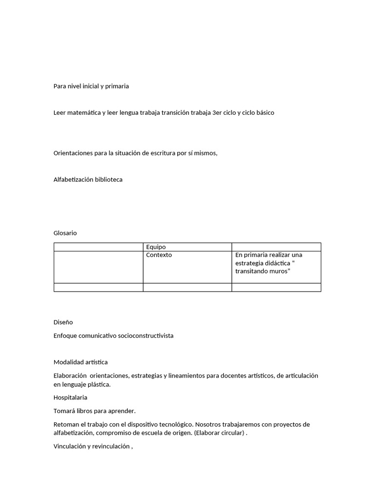 Para Nivel Inicial y Primaria | PDF | Educación de la primera infancia ...