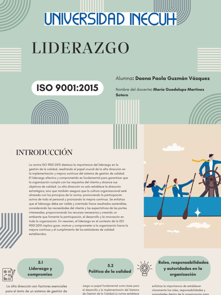 Liderazgo en ISO 9001:2015 y Calidad | PDF | Gestión de la calidad ...