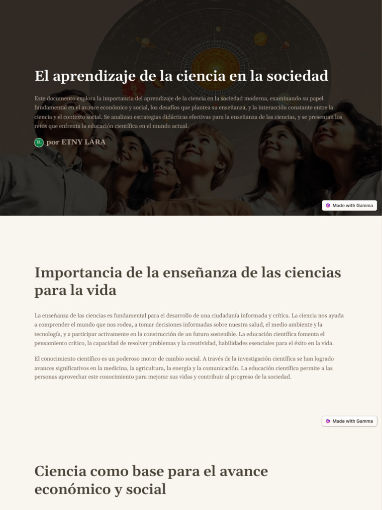 El Aprendizaje de La Ciencia en La Sociedad | PDF | Enseñando | Sociedad