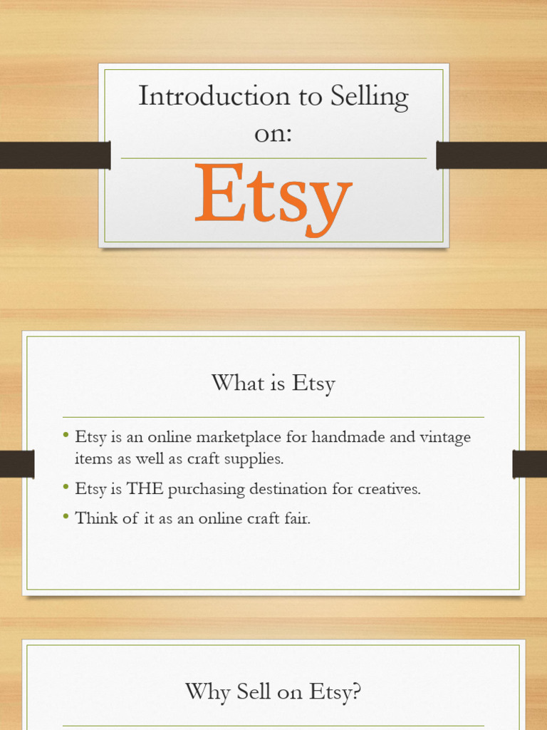 Introduction To Selling On Etsy - Compressed (Nen File) | PDF | Etsy ...