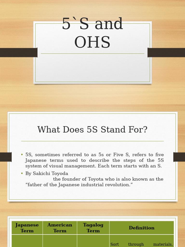 Understanding 5S and OHS Principles | PDF | Hazards | Occupational ...