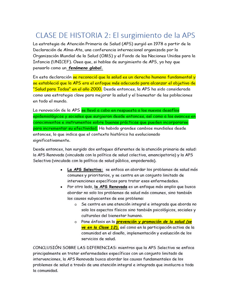 APS Selectiva y Renovada: Enfoques Clave | PDF | Cuidado de la salud ...