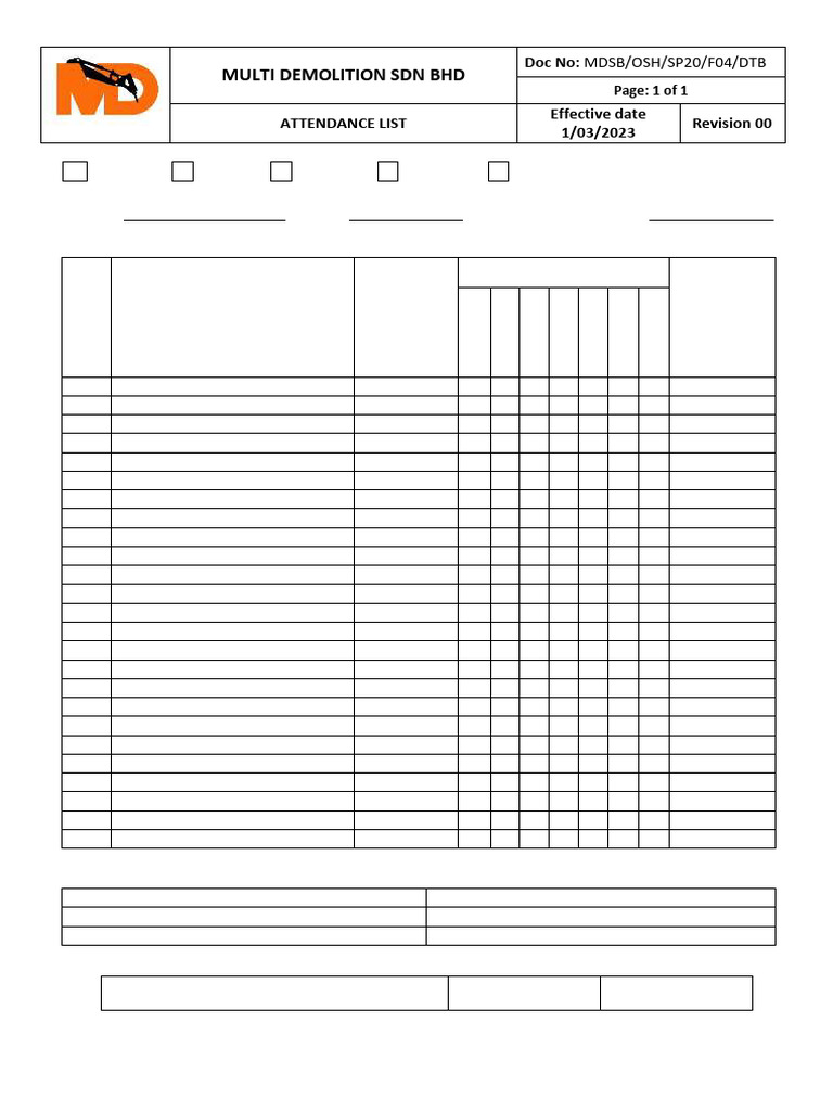 Multi Demolition Attendance List 2023 | PDF