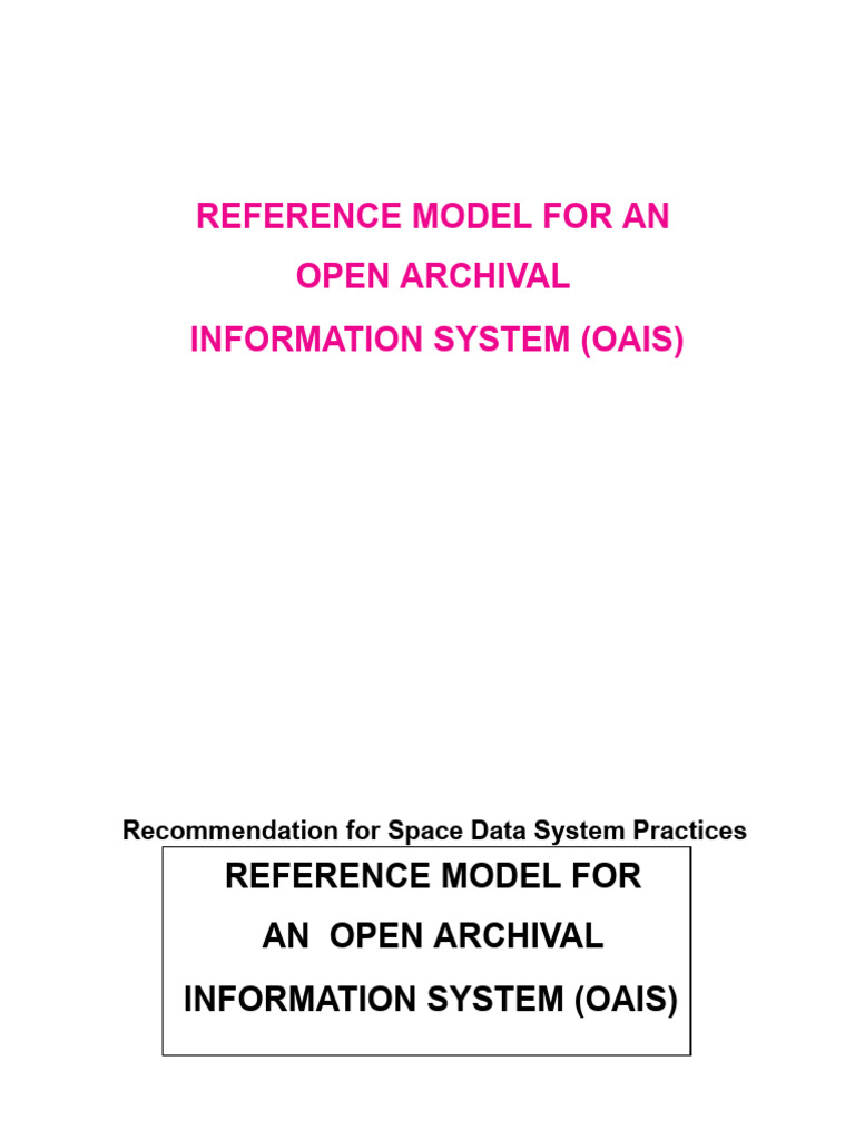 OAIS Reference Model Recommended Practice | PDF | Information ...
