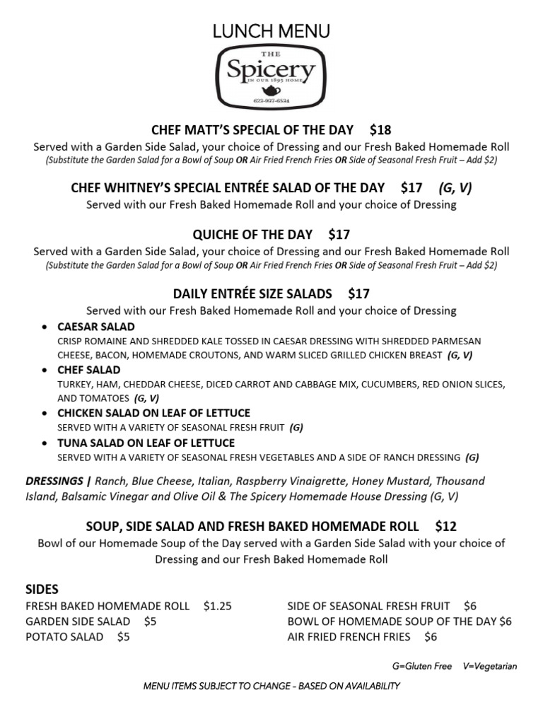 Lunch Menu Jan 2024 PDF | PDF | Salad | Cooking