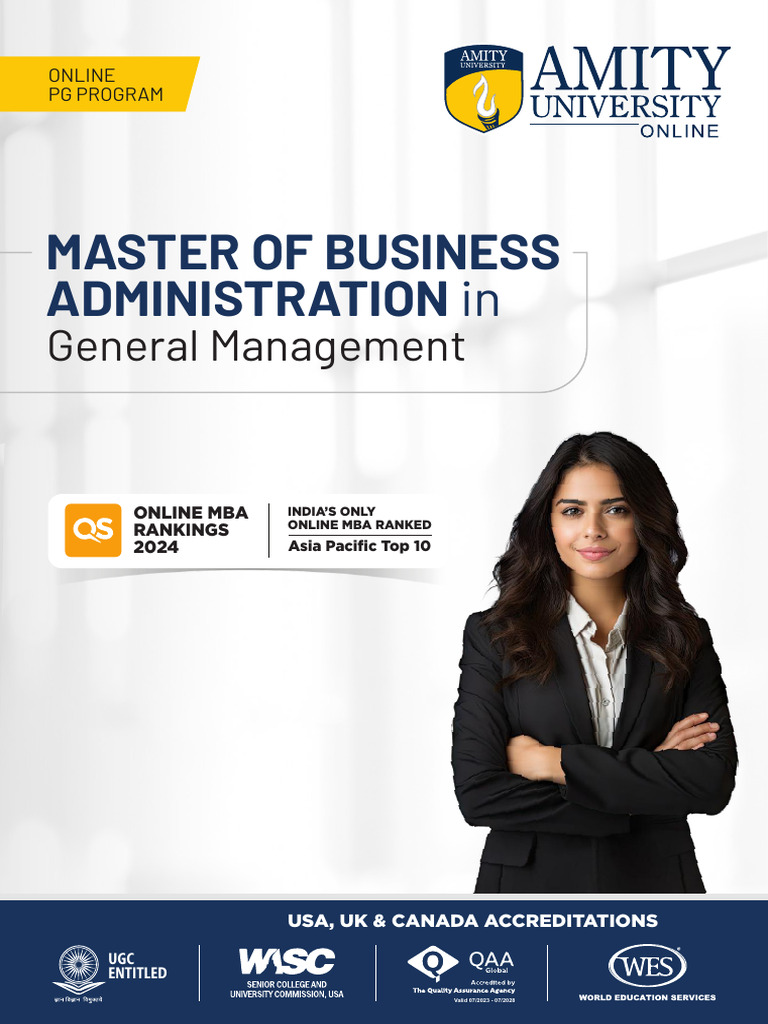 Online MBA in General Management | PDF | Master Of Business ...