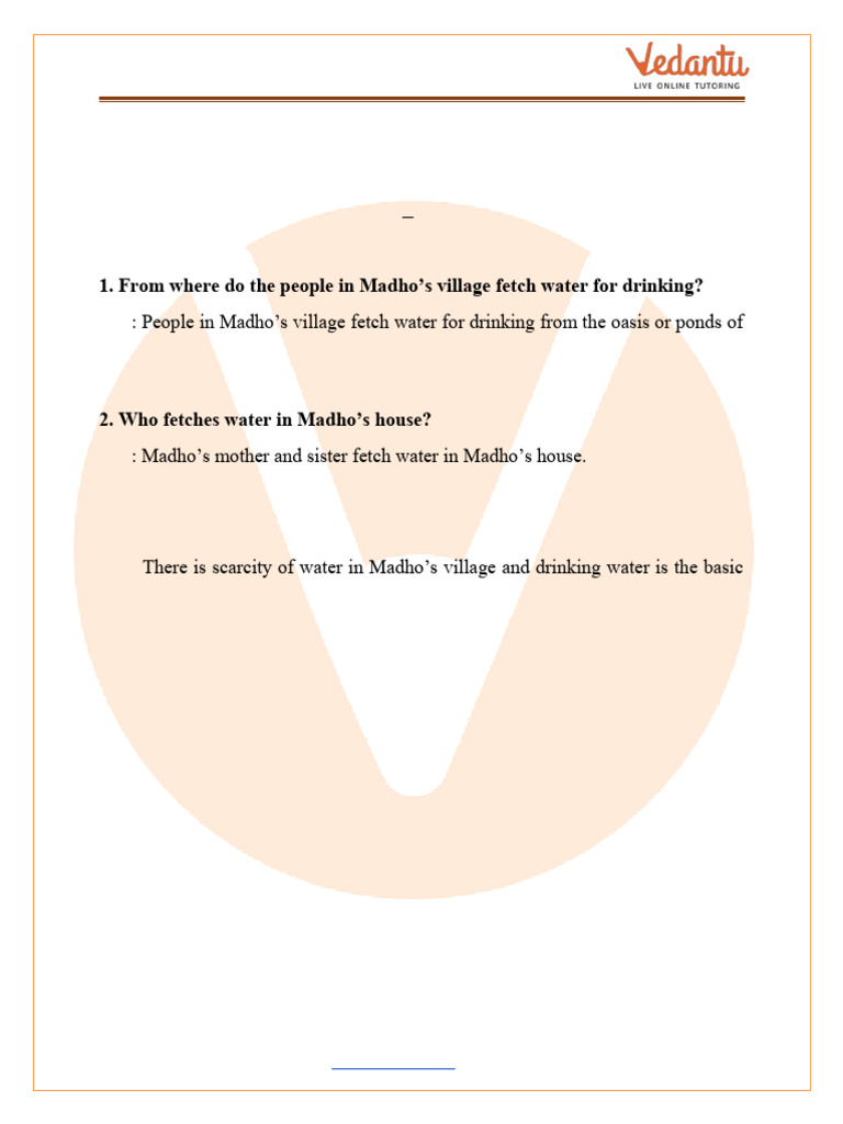 NCERT Solutions For Class 3 Evs Chapter 20 Drop by Drop - Free PDF ...