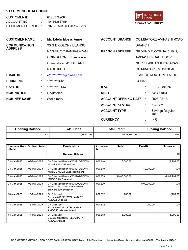 Stewes Kundenkarte Account Statement | PDF | Banks | Debit Card