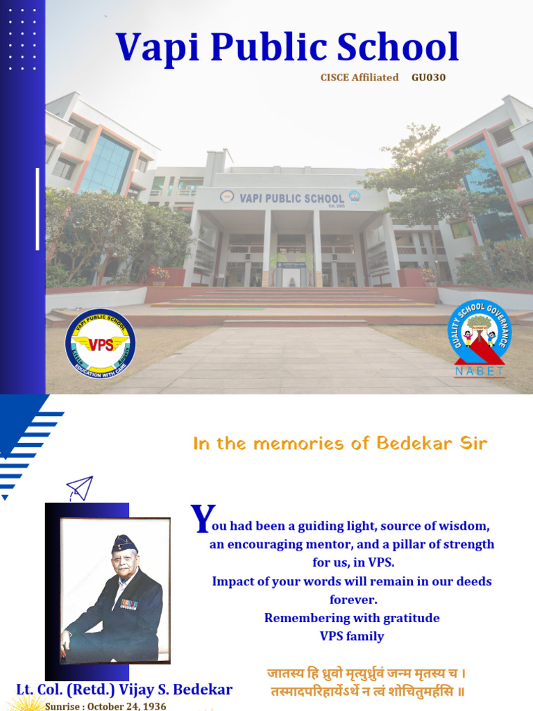 Vapi Public School: A Legacy of Excellence | PDF