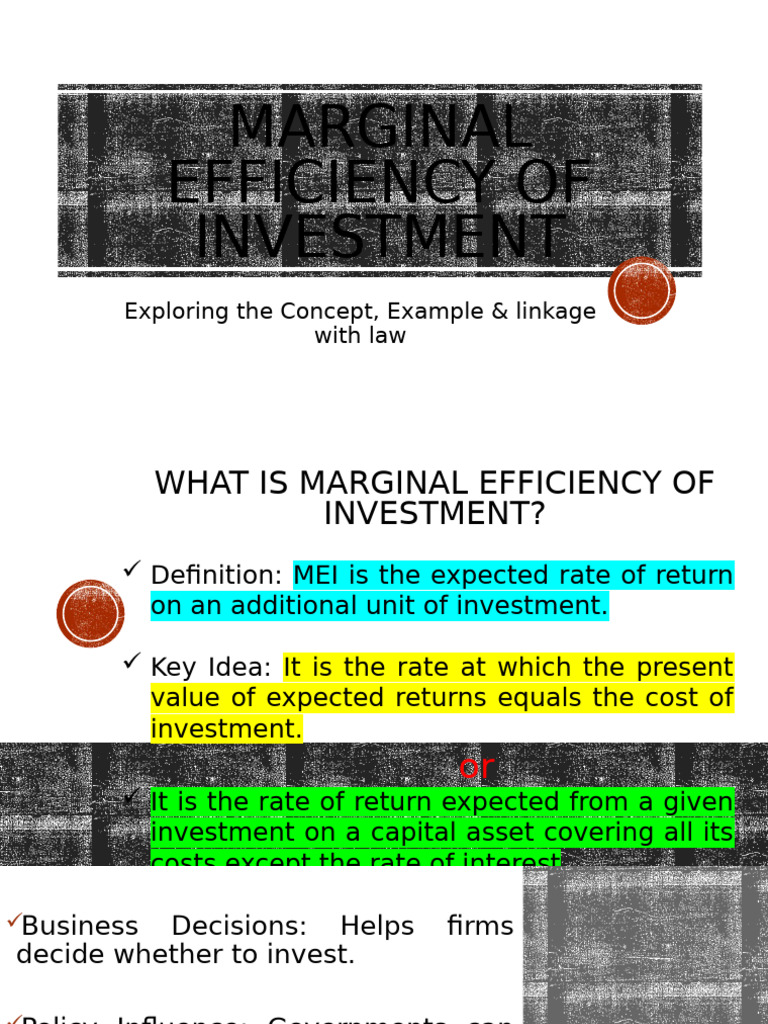 Understanding Marginal Efficiency of Investment | PDF | Investing | Taxes