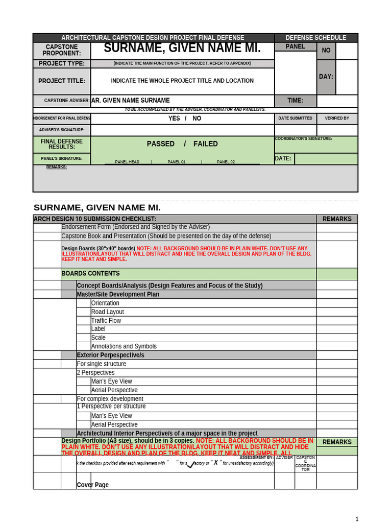 Architectural Design Checklist Guide | PDF