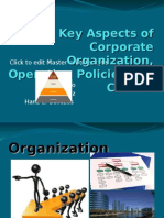 Key Aspects of Corporate Organization, Operating Policies