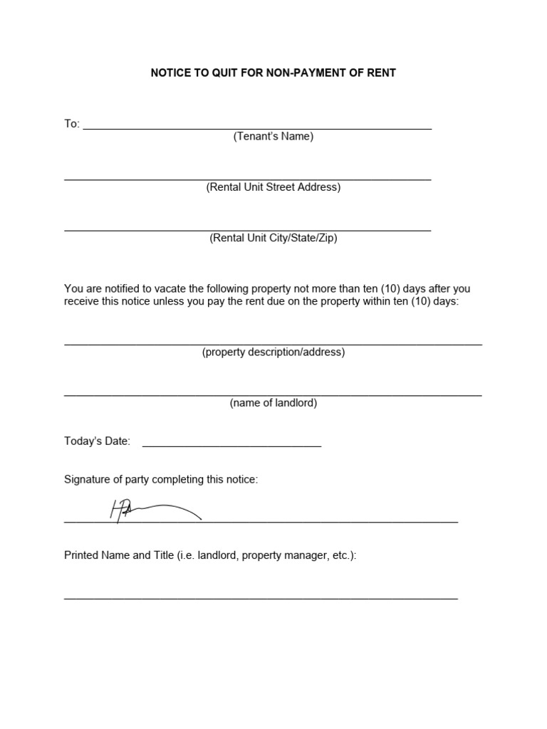 Indiana 10 Day Eviction Notice Form Template Nonpayment Rent PDF Indiana 10 Day Eviction Notice Form Template Nonpayment Rent PDF