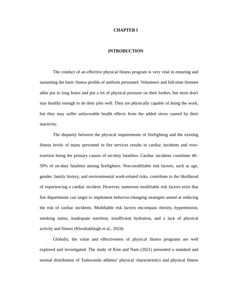 Chapter I-2 - 10 - 13 - 2024 | PDF | Physical Fitness | Firefighter