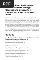 Lecture 4: From The Linguistic Model To Semiotic Ecology: Structure and Indexicality in Pictures and in The Perceptual World