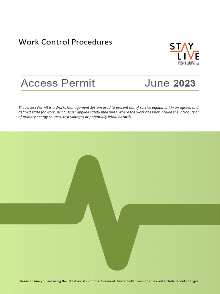 Access Permit June 2023 | PDF | Safety | Risk