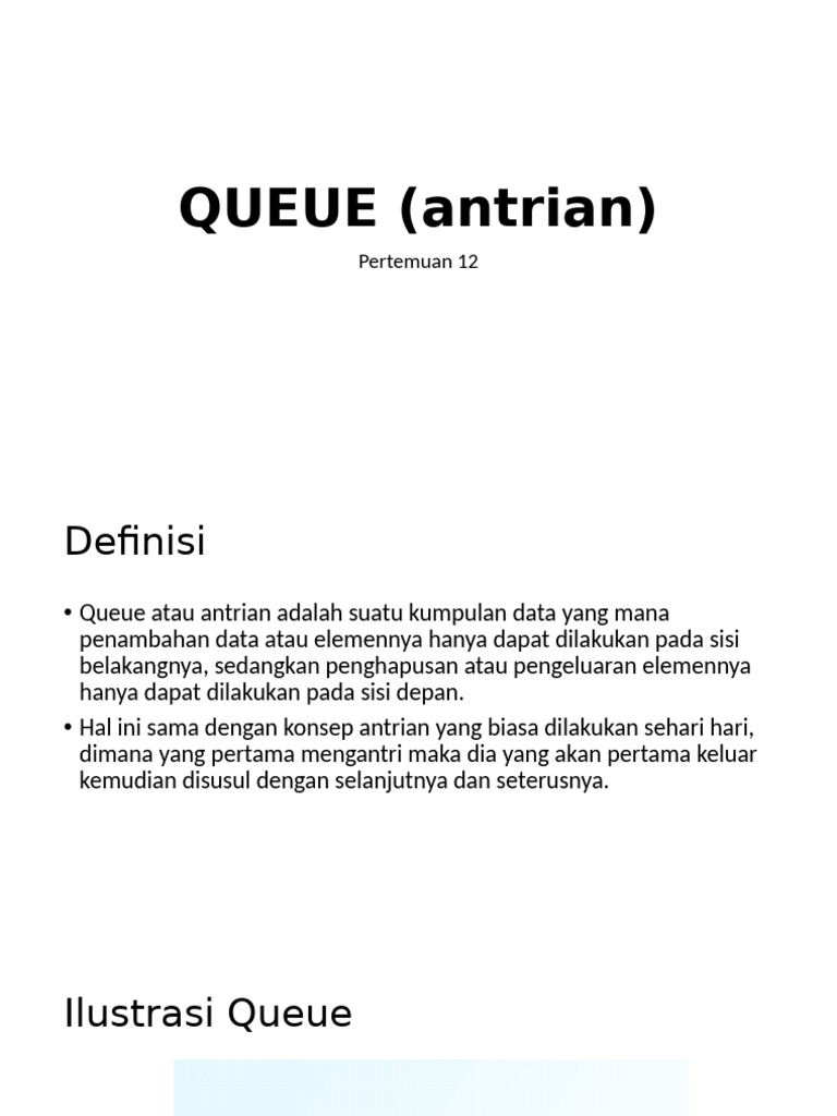Operasi Dasar pada Algoritma Queue | PDF