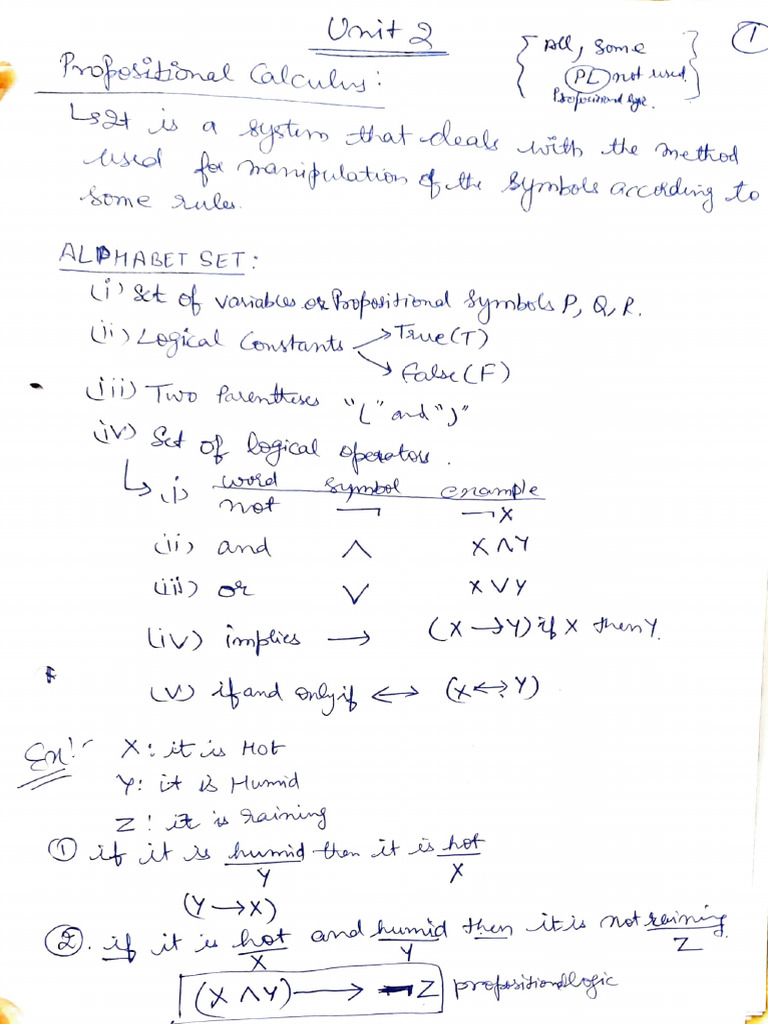 Logic and Predicate Calculus Concepts | PDF