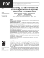 Measuring The Effectiveness of Marketing Information Systems