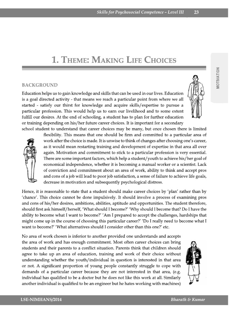 Making Life Choices | PDF