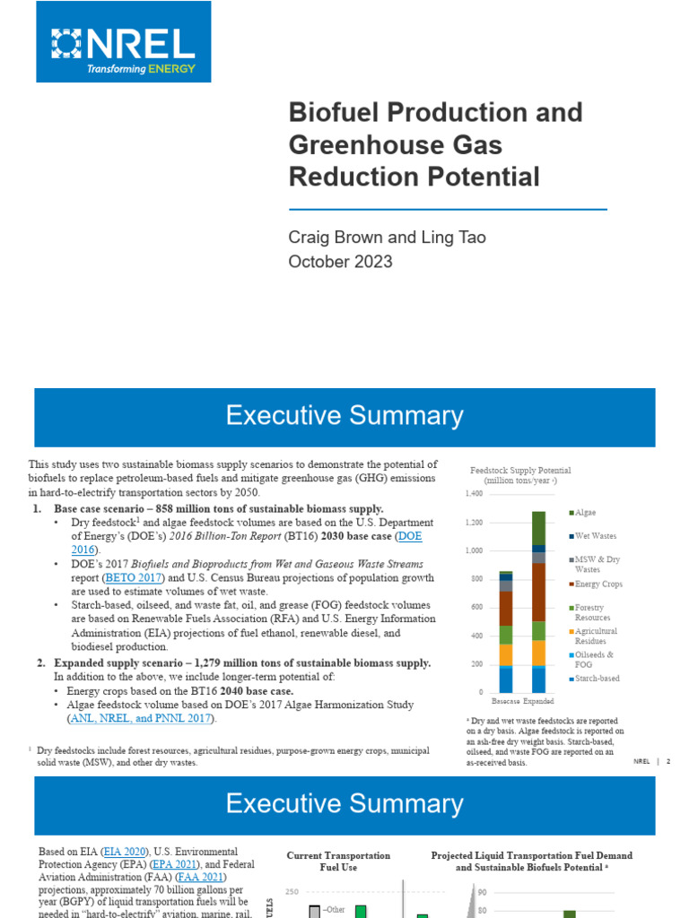 Biofuels: GHG Reduction in Transport | PDF | Biofuel | Algae Fuel