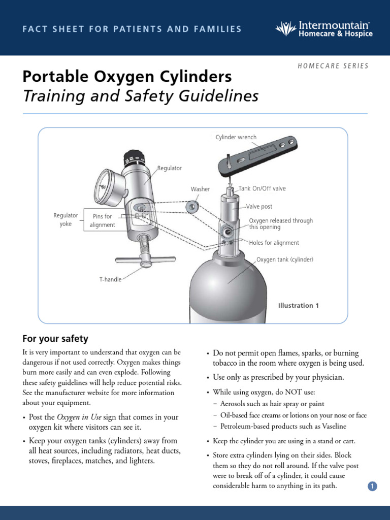 Portable Oxygen Safety Guidelines | PDF | Valve | Equipment