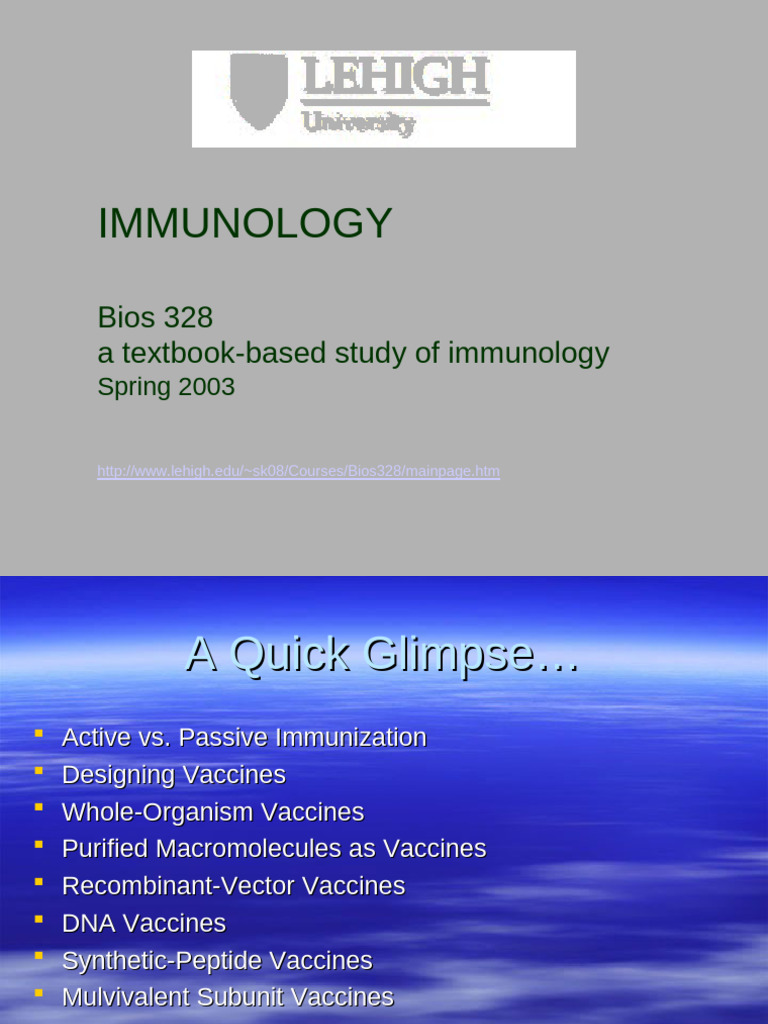 Immunology Study: Vaccination Insights | PDF | Vaccines | Antibody