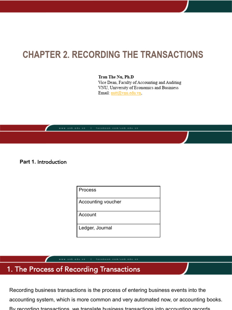 Lecturer - chapter2.RecordingTheTransactions | PDF | Debits And Credits ...