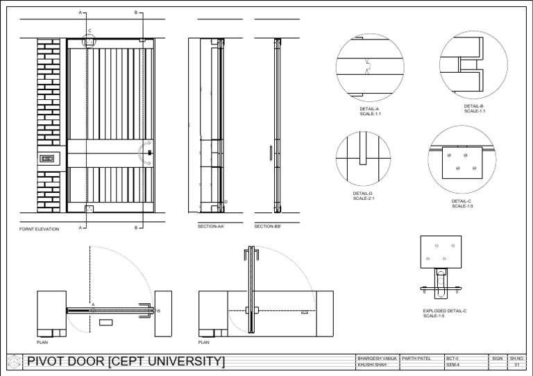 Pivot Door Detail Drawings | PDF