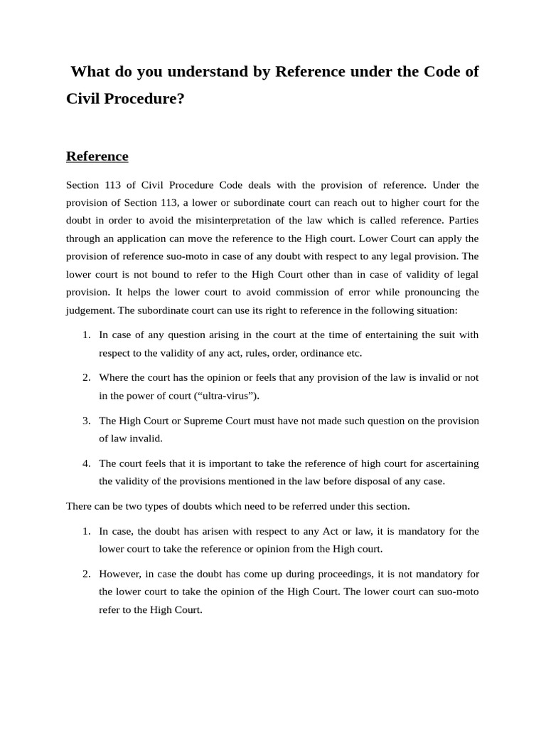 Understanding Reference in CPC | PDF | Lawsuit | Judgment (Law)