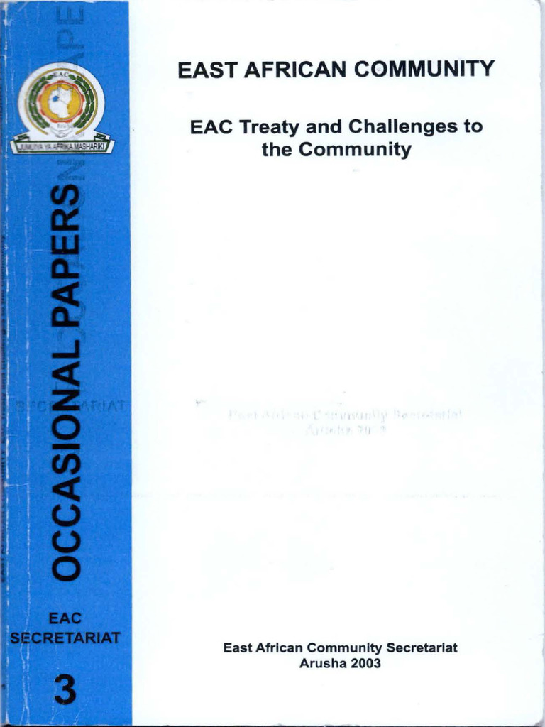 EAC Treaty and Community Challenges | PDF | Economies