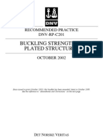 Buckling Strength of Plated Structures: Recommended Practice DNV-RP-C201
