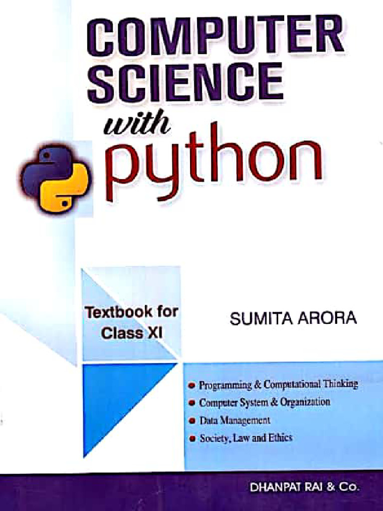Sumita Arora Class Xi Computer Science With Python PDF | PDF