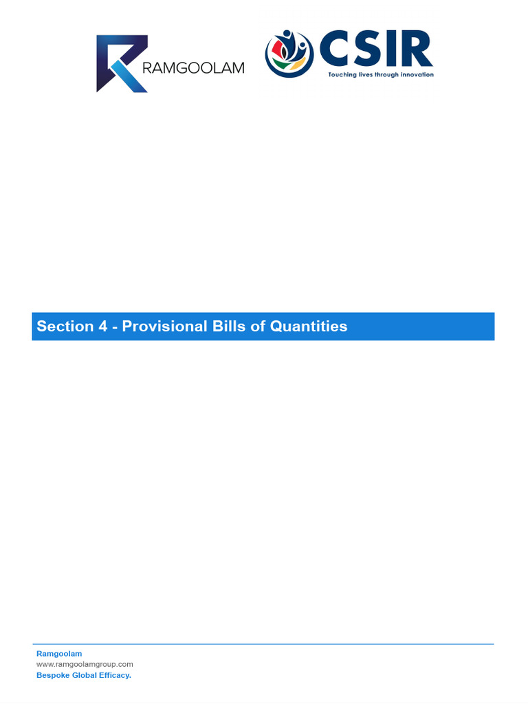 Section 4 BOQ | PDF | Specification (Technical Standard) | Value Added Tax