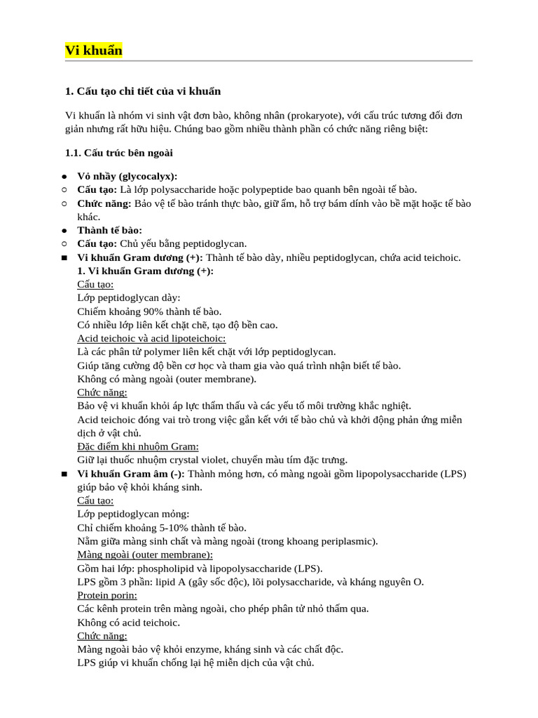 vi sinh vật lý thuyết | PDF