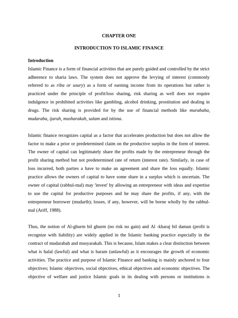 Islamic Finance Notes | PDF | Islamic Banking And Finance | Banks