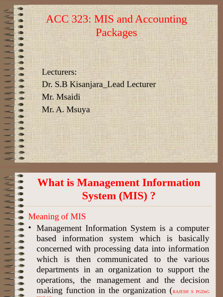 Introduction To Management Information System | PDF | Input/Output ...